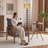 2Pcs Chenille Accent Chair Armchair With Pillow-1175849209