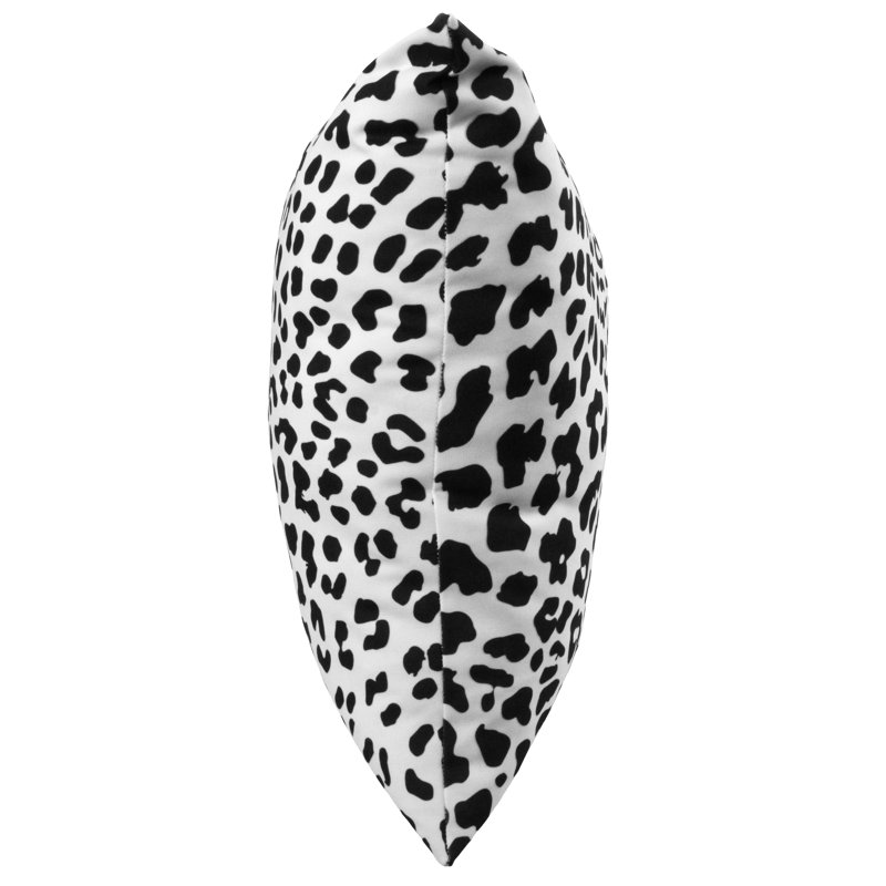 Snow Leopard Print Reversible Polyester Throw Pillow, 16x16 Inch
