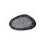 Table basse ovale en aluminium noir profond, centre de table sculptural moderne pour le salon