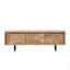 Console WOODEN & IRON TV-BOARD, meuble multimédia, tiroir de rangement, Mid-Century, moderne