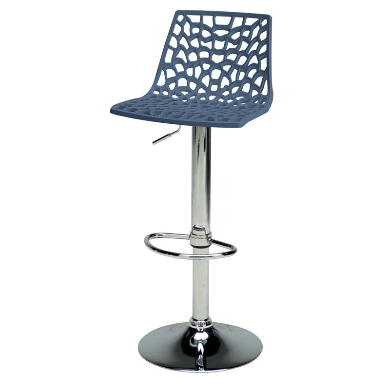 Spider Height Adjustable Swivel Bar Stool, Blue