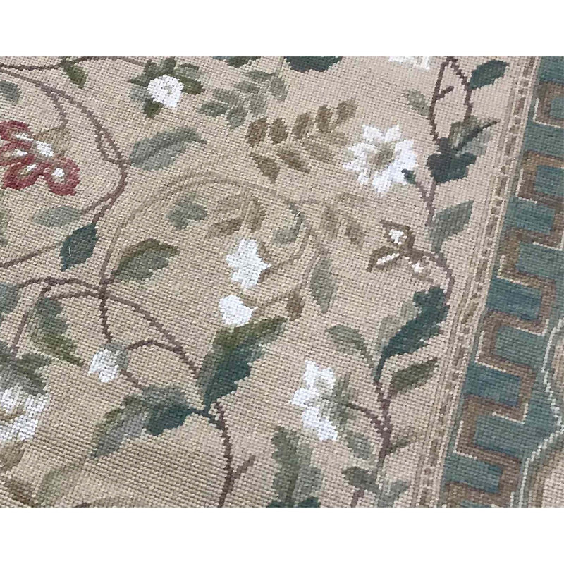 Wool Floral Area Rug, Rectangle 8'1" x 10'1"