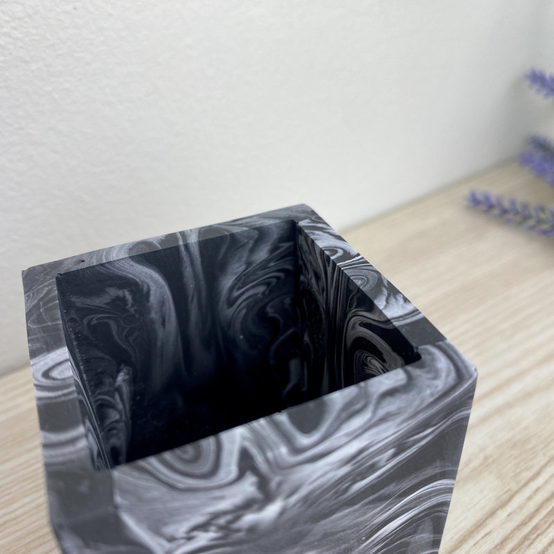 Neomi Square Pen Pot, Black