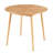 Vandenberg 35" Mid-Century Modern Round Dining Table For 2-4 With Oak Wood Veneer Top