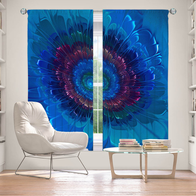 La paire de rideaux obscurcissants en polyester filtre la plupart des rideaux de lumière, Bleu/mauve, L 40 po x L 82 po