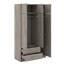 Élégante armoire à miroir à 3 portes, équipée de 2 tiroirs et d'une armoire de rangement supérieure-129045535