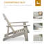 Chaise Adirondack en bois massif Boukra-87460032