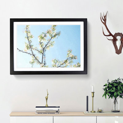 A White Cherry Blossom Tree in Abstract - Framed Print