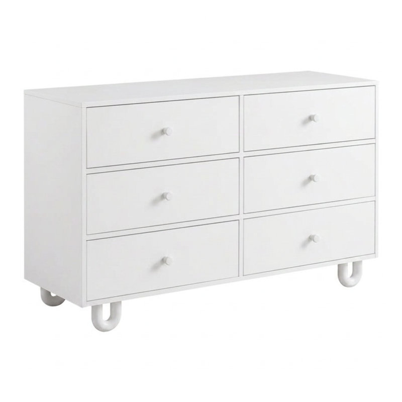  Commode Meridian 6 Dr, Blanc