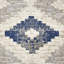 Tapis géométrique ivoire / bleu-1261729854