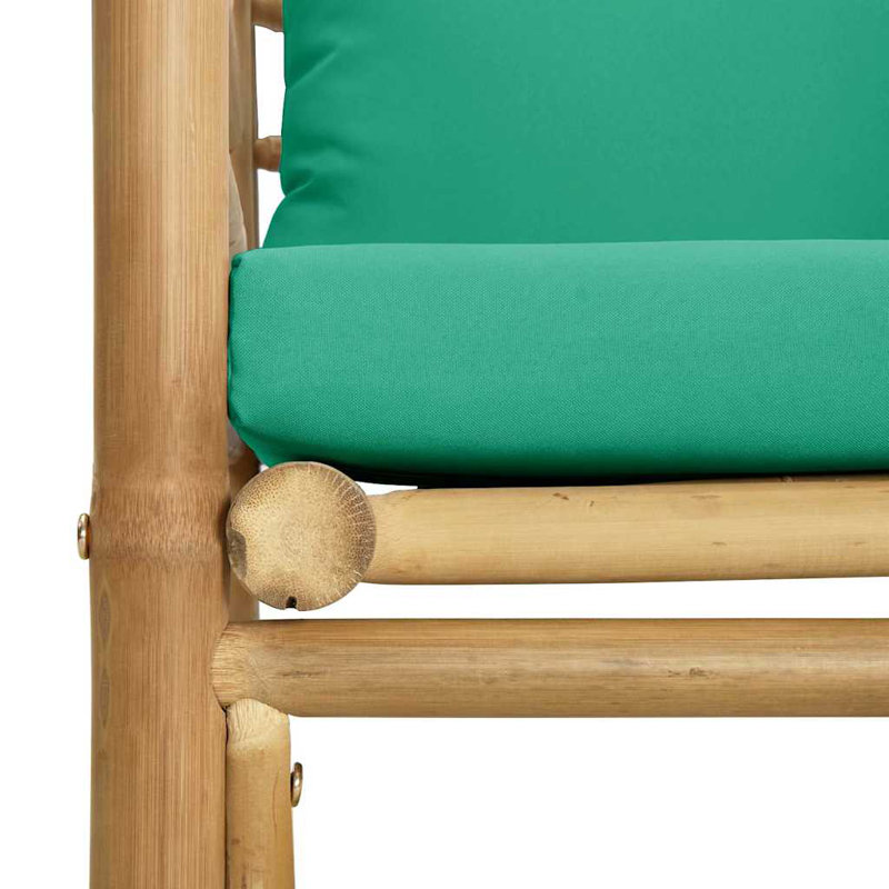 Canapé modulaire d'extérieur avec coussins 24,8 po Prestwick, Vert