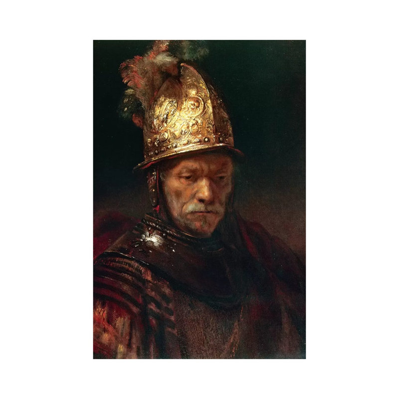 The Man With The Golden Helmet, 1650-55 by Rembrandt Van Rijn - Wrapped Canvas Painting, 101.6 cm H x 66.04 cm W x 1.91 cm D