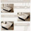 Canapé-lit 3 en 1 capitonné avec 2 coussins moelleux, grand canapé-lit, causeuse en velours multifonctionnelle-1313211440