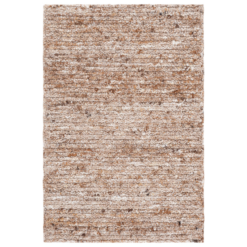 Earthly Hand Tufted Wool Solid Color Indoor Rug, Rectangle 4' x 6'