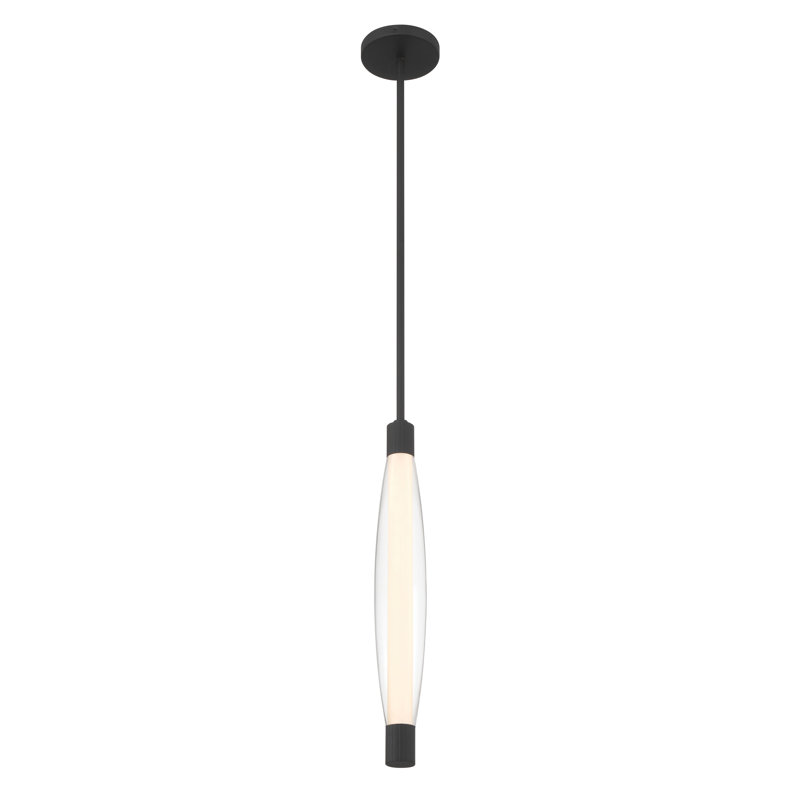 Luminaire suspendu à DEL, Noir mat foncé