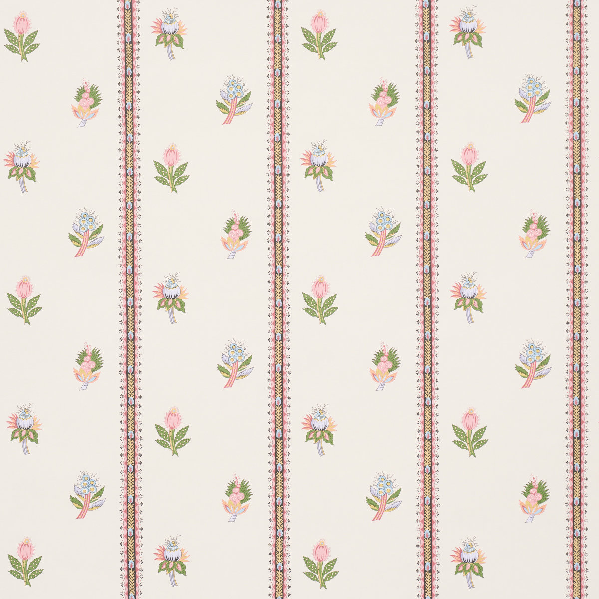 Les Fleurs Wallpaper Roll, Antique Rose