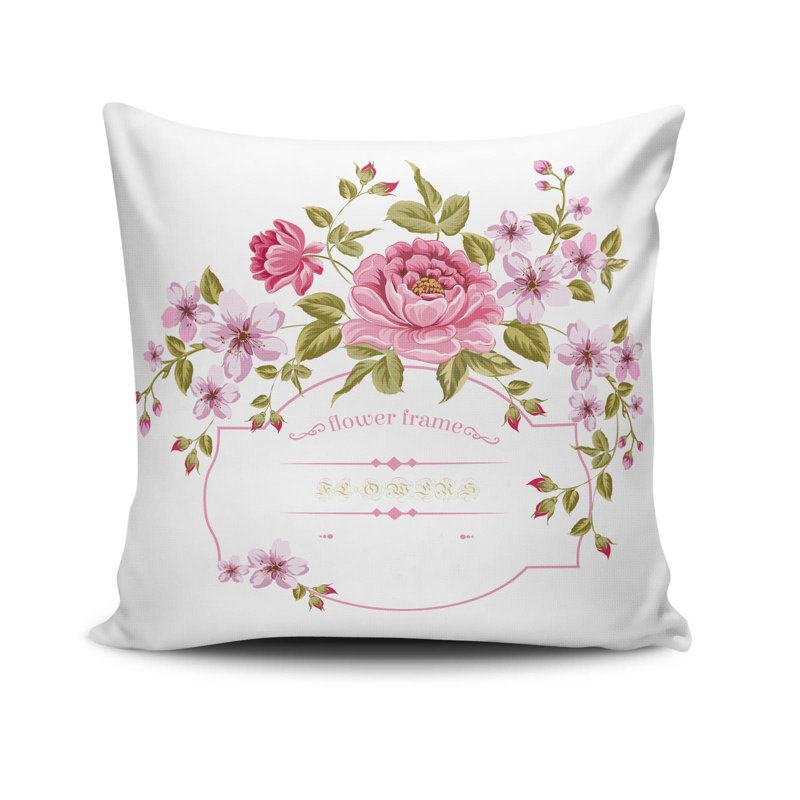 Ceddrick Decorative Cushion, 17.0 x 17.0 Inches, 50% Cotton / 50% Polyester, Machine Washable, Ironable, Silicone Filling, Concealed Zip Closure | Soft & Stylish Throw Pillow for Living Room, Bedroom, & Office Décor