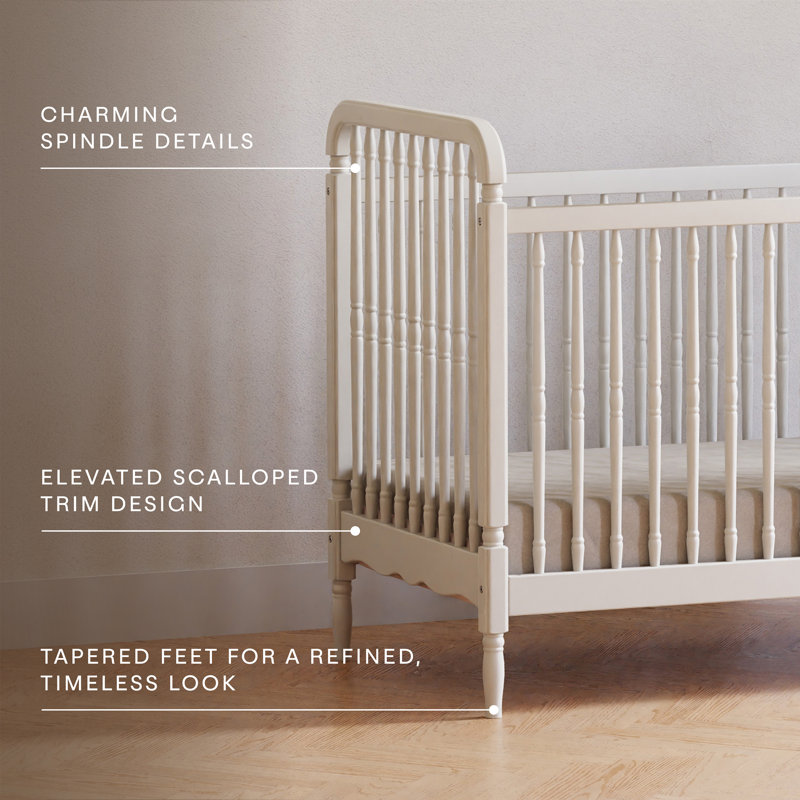 Liberty 3-in-1 Convertible Spindle Crib, Warm White