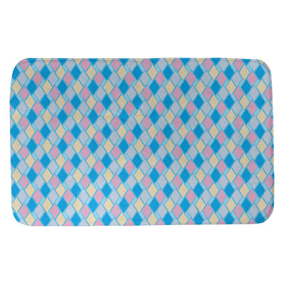 Tapis pour salle de bain rétro diamants Leffel