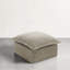 Repose-pieds rembourré carré en chenille chameau avec coussin moelleux surdimensionné - entièrement comprimé, aucun assemblage requis-1708222889