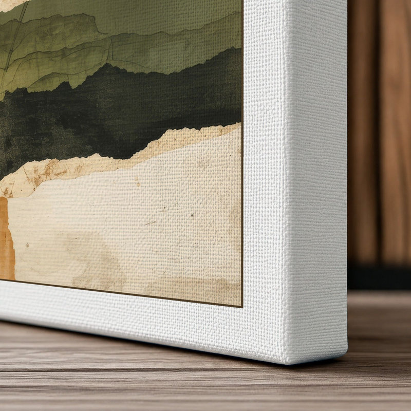 Plants in Strata Botanical - Wrapped Canvas, 24x16 - 61.0 x 40.6 cm, White Border