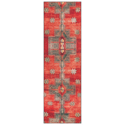 Washable Geometric Indoor Rug