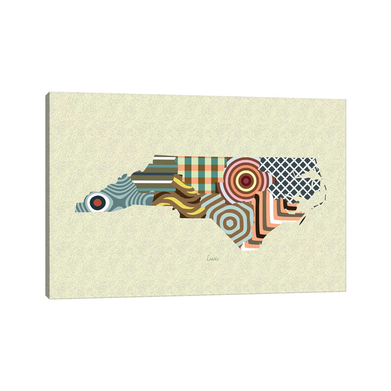North Carolina State - Wrapped Canvas Print, 20.32 cm H x 30.48 cm W