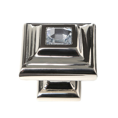 Poignée carrée en cristal Swarovski de 1 1/4 po de longueur