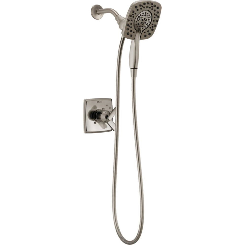 Ashlyn 17 Series Brushed Nickel Dual-Function Shower Faucet Set with In2ition 2-in-1 Dual Shower Head with HandHeld Spray Combo, Valve Trim Kit, Stainless (Valve Not Included)
