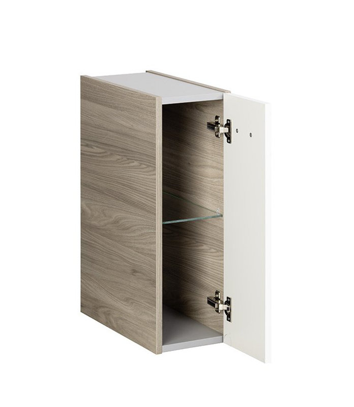 Luxor Bathroom Cabinet, Brown/White, Right