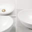 KES Bathroom Vessel Sink Bowl Sink White Oval 16" X 13" Countertop Modern Egg Shape Above Counter