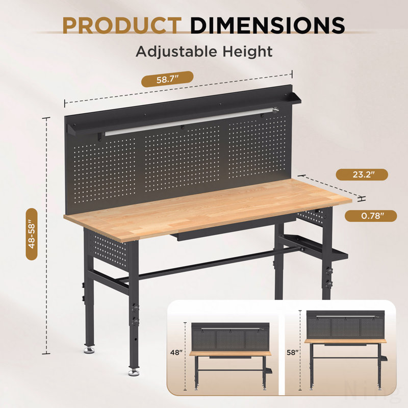 Adjustable Height Computer Desk