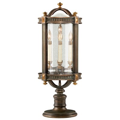 Beekman Place Weathered Woodland Brown/Gold/Solid Brass 1 -Light 30"" H Hardwired  Pier Mount Light -  Fine Art Handcrafted Lighting, 564283ST