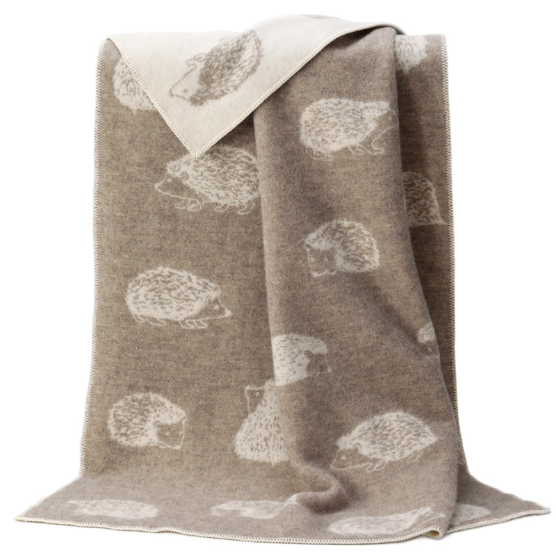 Brown Hedgehow Wool Blanket