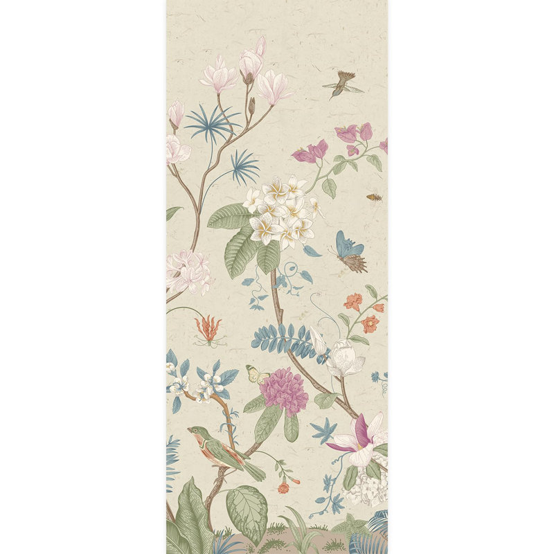 Bordure florale pelez et collez, L 120 po x l 48 po