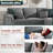 79'' Upholstered Sofa With Ottoman-463322411