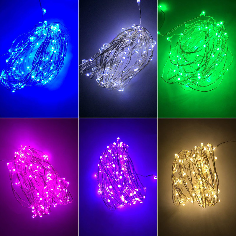Pierpont Indoor 100 - Bulb 196.8'' Battery Powered LED Fairy String Light, Blue