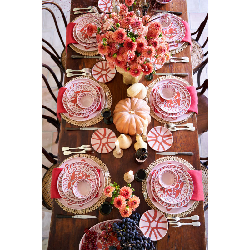 Amalfi Appetizer Plate - Lime - 7.1", Pink