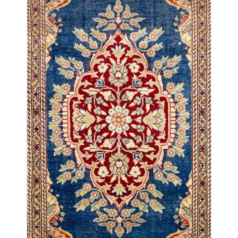Tapis 100% soie fabriqué à la main Kayseri, superbe décoration murale, tapisserie turque rétro