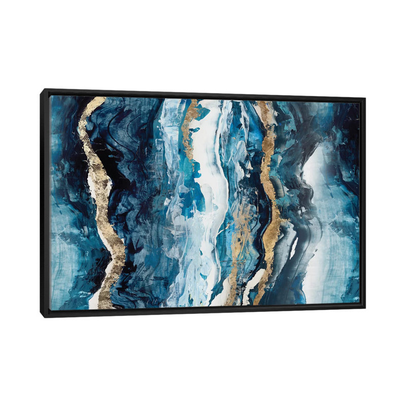 «Effectus I» par Isabelle Z, reproduction d'art graphique sur toile, H 18 po x l 26 po x P 1,5 po, Toile avec cadre noir
