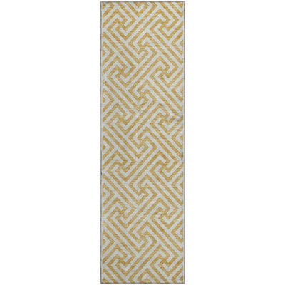 Premium Machine Washable Tweedy Gold Rug