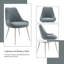 Chaise d'appoint de table Boucle & Bone bleu clair