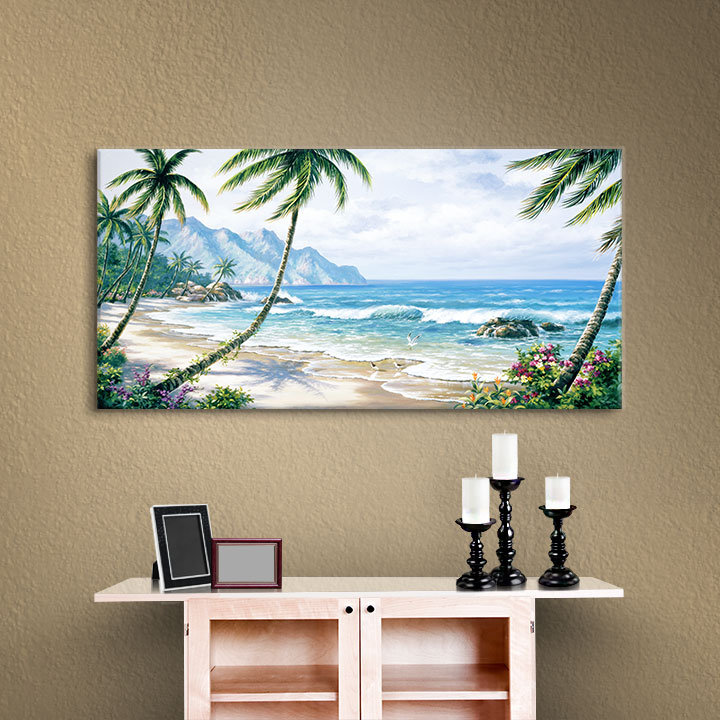 Impression sur toile Paradise, H 18 po x l 36 po x P 2 po, Toile tendue