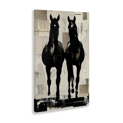 Toile «Equinity Horse pair», conception par Annabelle Hall