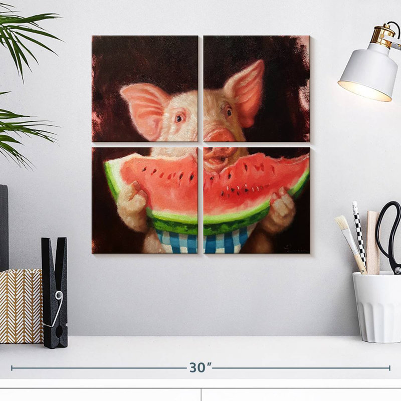 Ketti Pig Out, 18" H x 18" W