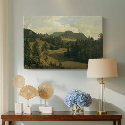 Wooded Landscape / Alpine Foothills-Friedrich Gauermann-Gallery Wrapped Canvas-c. mid-19th Century