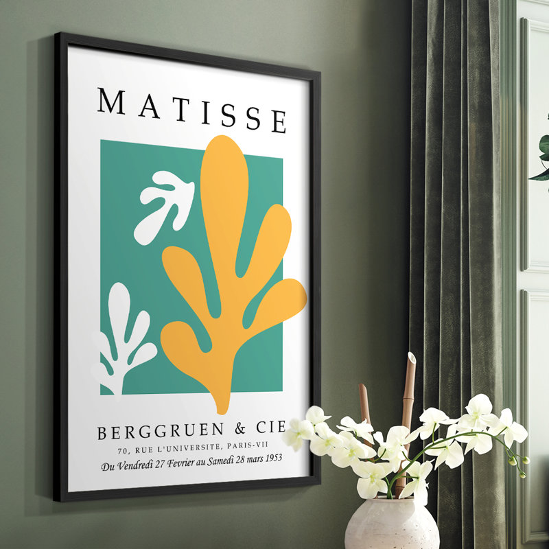 Matisse CDL XXIV, reproduction encadrée - bois massif, Noir, H 10 po x l 8 po