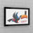 Guinness Toucan Black Framed Bar Mirror