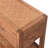 Solid Wood Woven Tier Console,Brown,2-Drawers,2-Shelf