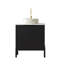 Ensemble de meuble-lavabo autoportant avec lavabo autoportant en céramique avec motif de pierre et comptoir blanc Carrara